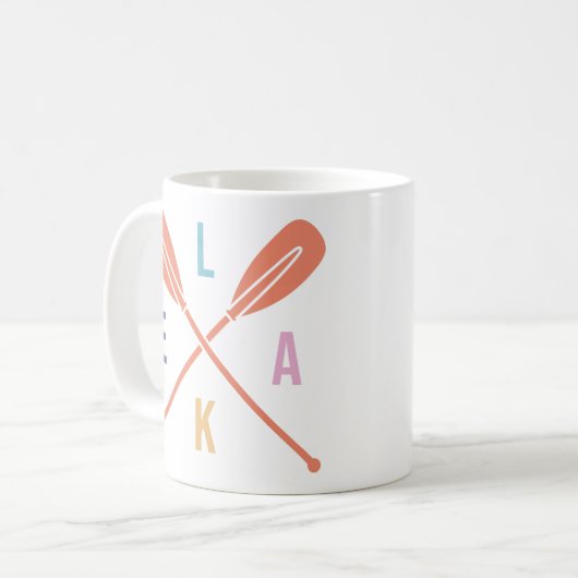 Lake Boat Paddles Kaffeetasse (Vorderseite Links)