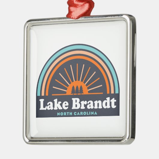 Lake Brandt North Carolina Rainbow Ornament Aus Metall (Links)