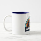 Lake Brandt North Carolina Rainbow Zweifarbige Tasse (Links)