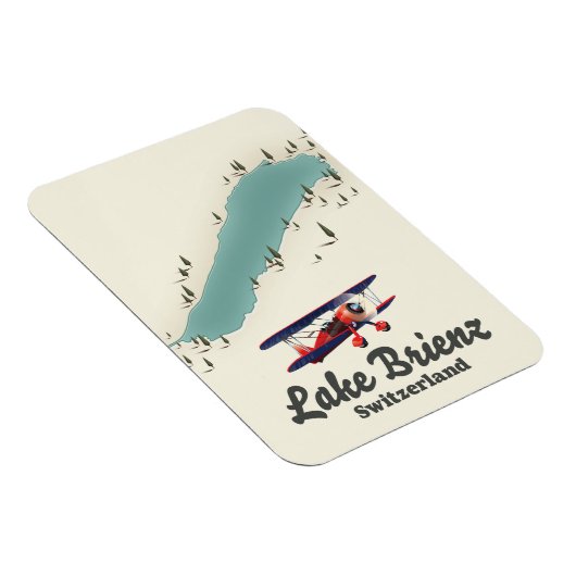 Lake Brienz Schweiz Karte Magnet (Rechte Seite)
