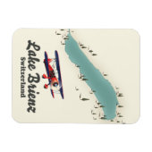 Lake Brienz Schweiz Karte Magnet (Horizontal)