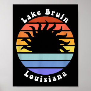 Lake Bruin Louisiana La Sunrise Urlaubs-Souvenir  Poster
