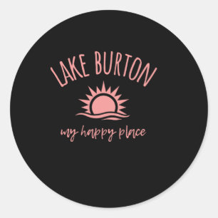 Lake Burton Ga Mein Glücklicher Ort Bootfahren Ang Runder Aufkleber