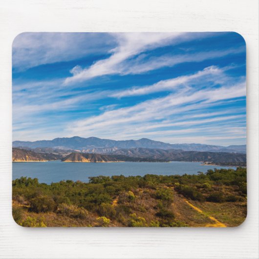 Lake Cachuma Panorama Santa Ynez Mountain Photo Mousepad (Vorne)