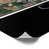 Lake Carlyle Illinois Satellite Poster Karte (Ecke)