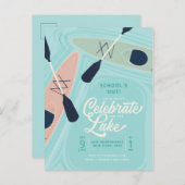 Lake Celebration End of School Year Kayak Design Postkarte (Vorne/Hinten)