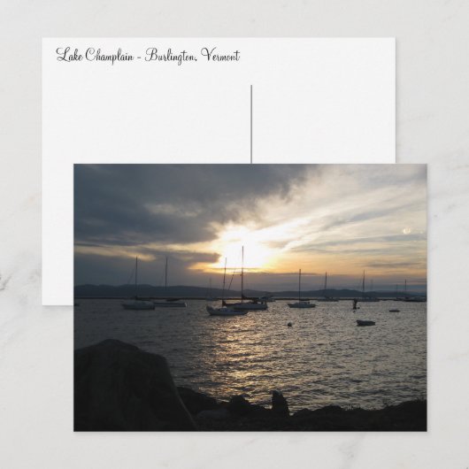 Lake Champlain at Sunset Postkarte (Vorne/Hinten)