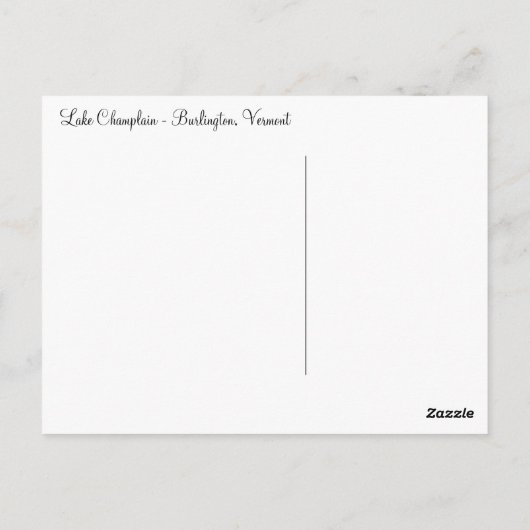 Lake Champlain at Sunset Postkarte (Rückseite)