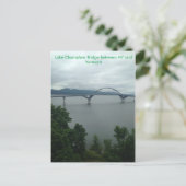 Lake Champlain Bridge Zwischen NY und VT Postkarte (Stehend Vorderseite)