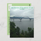 Lake Champlain Bridge Zwischen NY und VT Postkarte (Vorne/Hinten)