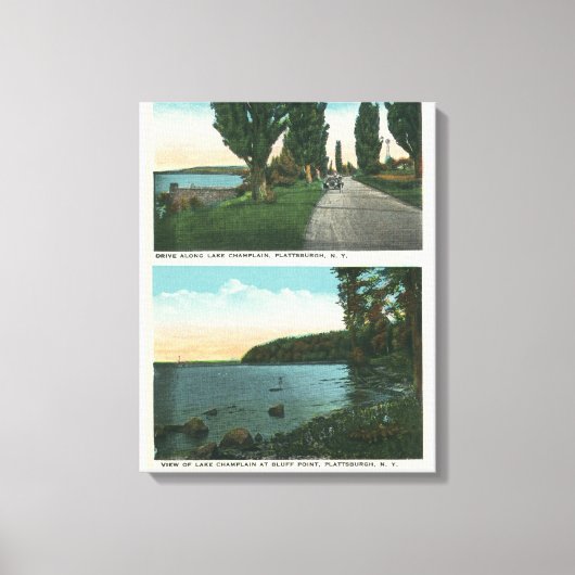 Lake Champlain Drive View Leinwanddruck (Vorderseite)