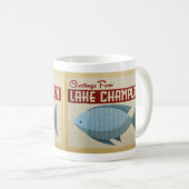 Lake Champlain Fish Vintage Travel Kaffeetasse (VorderseiteRechts)
