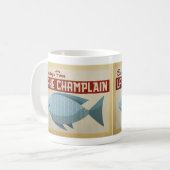 Lake Champlain Fish Vintage Travel Kaffeetasse (Vorderseite Links)