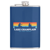 Lake Champlain New York Vermont Canoe Flachmann (Vorderseite)