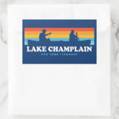 Lake Champlain New York Vermont Canoe Rechteckiger Aufkleber (Tasche)