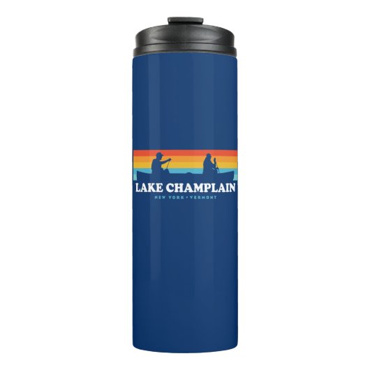 Lake Champlain New York Vermont Canoe Thermosbecher (Vorderseite)
