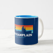 Lake Champlain New York Vermont Canoe Zweifarbige Tasse (VorderseiteRechts)