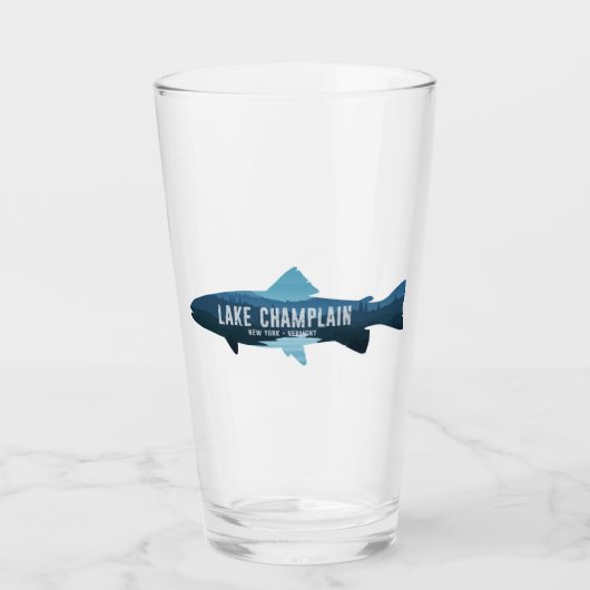 Lake Champlain New York Vermont Fisch Glas (Vorderseite)