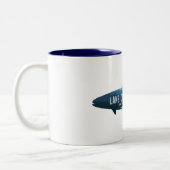 Lake Champlain New York Vermont Fish Zweifarbige Tasse (Links)