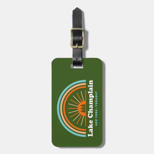 Lake Champlain New York Vermont Rainbow Gepäckanhänger (Vorderseite vertikal)