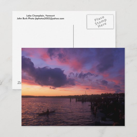 Lake Champlain Postkarte (Vorne/Hinten)