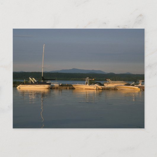 Lake Champlain und Mount Mansfield Vermont Postkarte (Vorderseite)