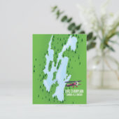 Lake Champlain USA Canada Map Poster (Stehend Vorderseite)