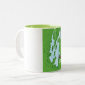 Lake Champlain USA Canada Map Poster Zweifarbige Tasse (Vorderseite Links)