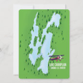 Lake Champlain USA Kanada Kartenposter (Rückseite)