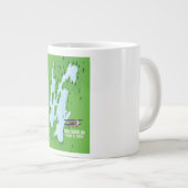 Lake Champlain USA Kanada Kartenposter Jumbo-Tasse (Vorderseite Rechts)