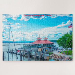 Lake Champlain Vermont.Christmas Grüße Puzzle
