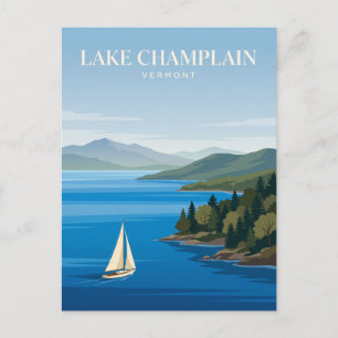 Lake Champlain Vermont Postkarte