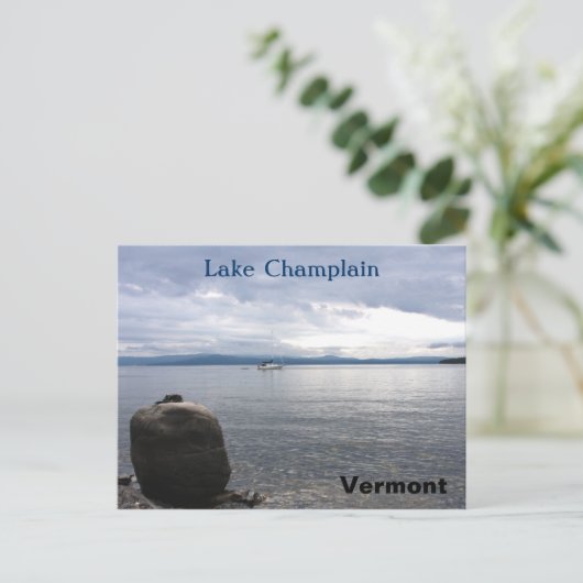 Lake Champlain Vermont Postkarte (Stehend Vorderseite)
