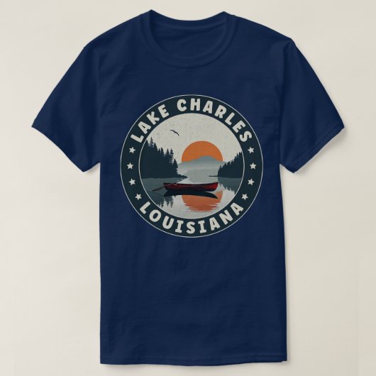 Lake Charles Louisiana Sunset TShirt (Design vorne)