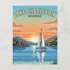 Lake Charlevoix Michigan Postkarte