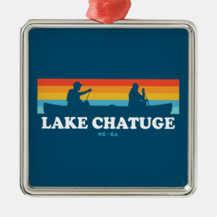 Lake Chatuge North Carolina Georgia Canoe Ornament Aus Metall