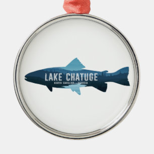 Lake Chatuge North Carolina Georgia Fische Ornament Aus Metall