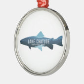 Lake Chatuge North Carolina Georgia Fish Ornament Aus Metall (Links)