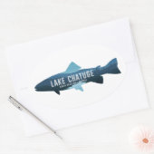 Lake Chatuge North Carolina Georgia Fish Ovaler Aufkleber (Umschlag)