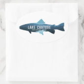 Lake Chatuge North Carolina Georgia Fish Ovaler Aufkleber (Tasche)