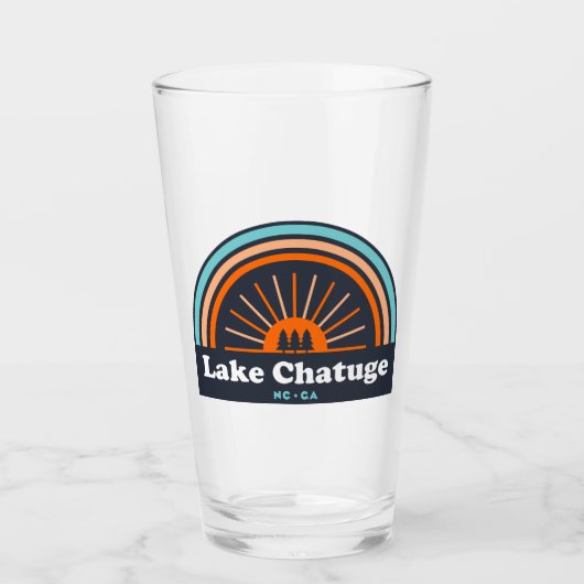 Lake Chatuge North Carolina Georgia Rainbow Glas (Vorderseite)