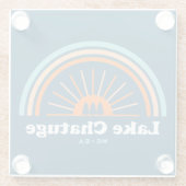 Lake Chatuge North Carolina Georgia Rainbow Glasuntersetzer (Rückseite)