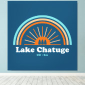 Lake Chatuge North Carolina Georgia Rainbow Leinwanddruck (Insitu (Holzboden))