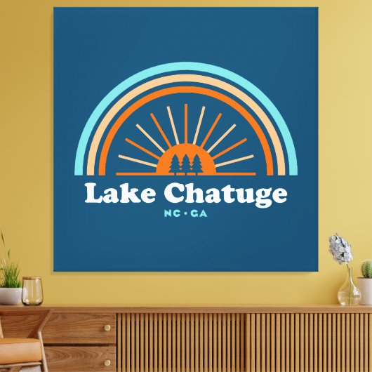 Lake Chatuge North Carolina Georgia Rainbow Leinwanddruck (Insitu (Wohnzimmer))