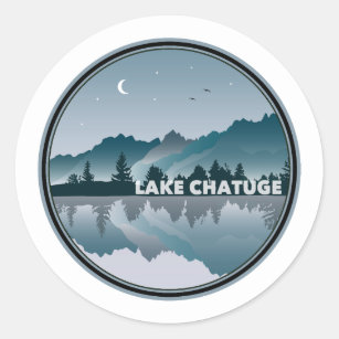 Lake Chatuge North Carolina Georgia Reflection Runder Aufkleber
