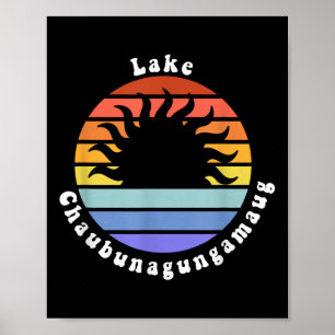 Lake Chaubunagungamaug Machusetts Ma Urlaubs-Souve Poster