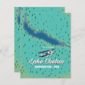 Lake Chelan Washington Karte (Vorne/Hinten)