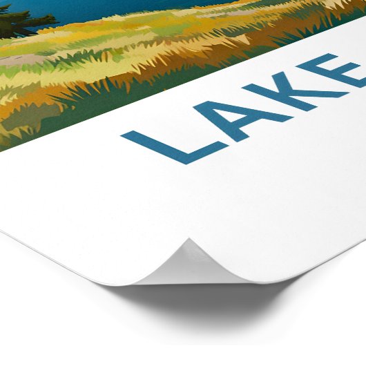 Lake Chelan Washington Travel Print Poster (Ecke)