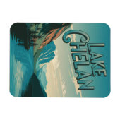 Lake Chelan Washington Vintag Magnet (Horizontal)