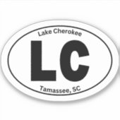 Lake Cherokee LC Vinyl Sticker - weiß (Vorderseite)